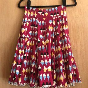 Colorful Flounced Skirt